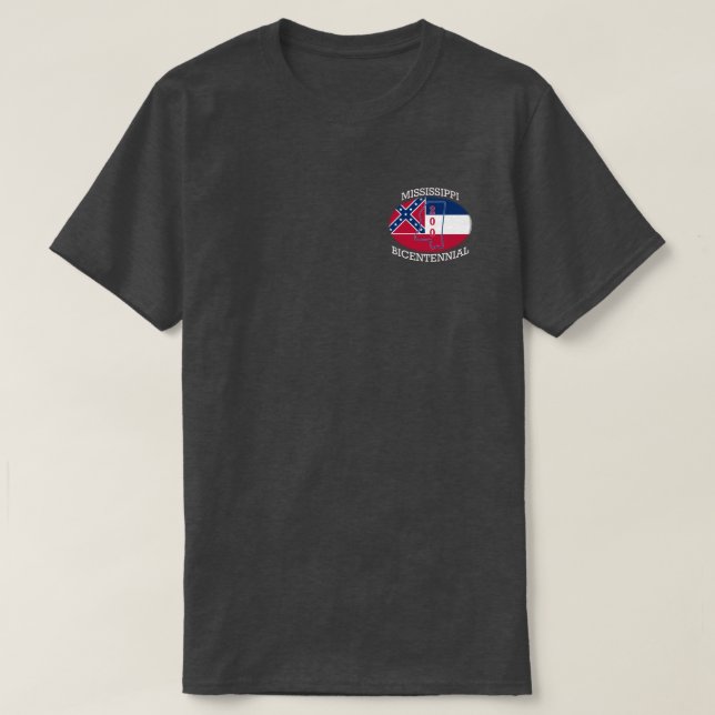 T-SHIRT MISSISSIPPI BICENTENNIAL (Frente do Design)