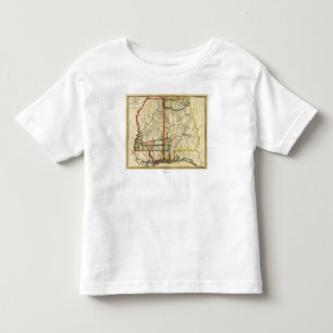 T-shirt Mississippi e mapa de AlabamaPanoramic