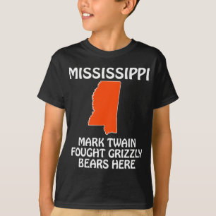 T-shirt Mississippi - Mark Twain Lutou Contra Ursos Grizzl