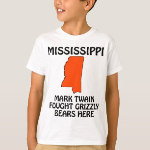 T-shirt Mississippi - Mark Twain Lutou Contra Ursos Grizzl