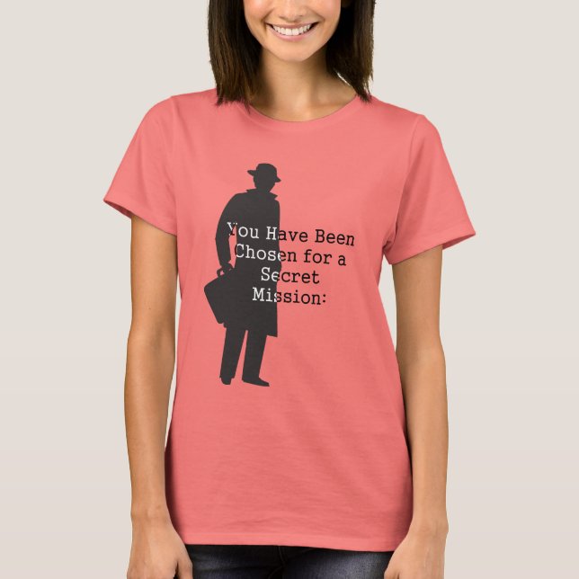 T-shirt Missões Super Secretas de Espião... (Frente)