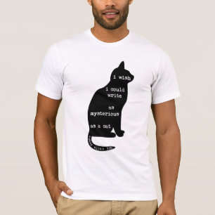 T-shirt Misterioso como uma citação de Cat Edgar Allan Poe