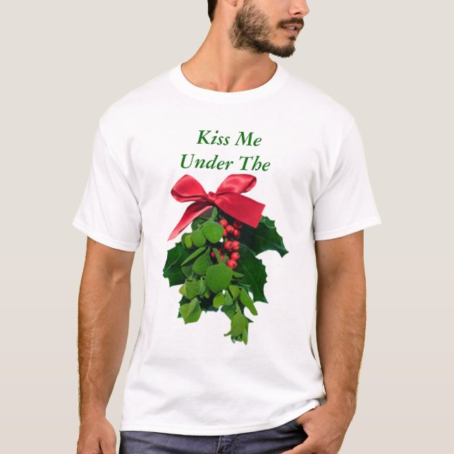 T-shirt Mistletoy Shirt Engraçado (Frente)