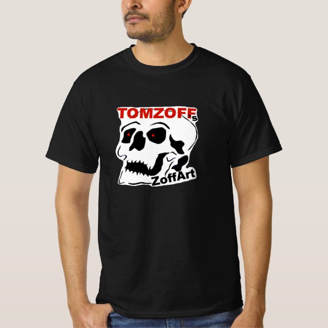 T-Shirt mit Schädel plus Text: "TOMZOFF's ZoffArt" (Frente)