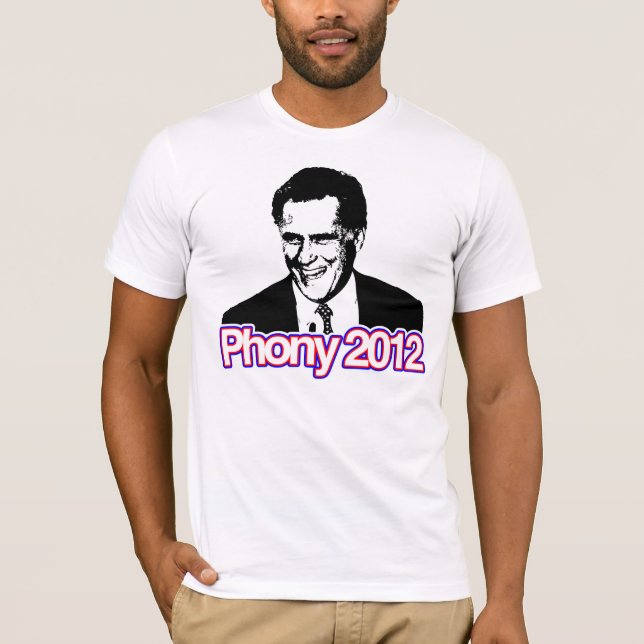 T-shirt Mitt Romney - 2012 falso (Frente)