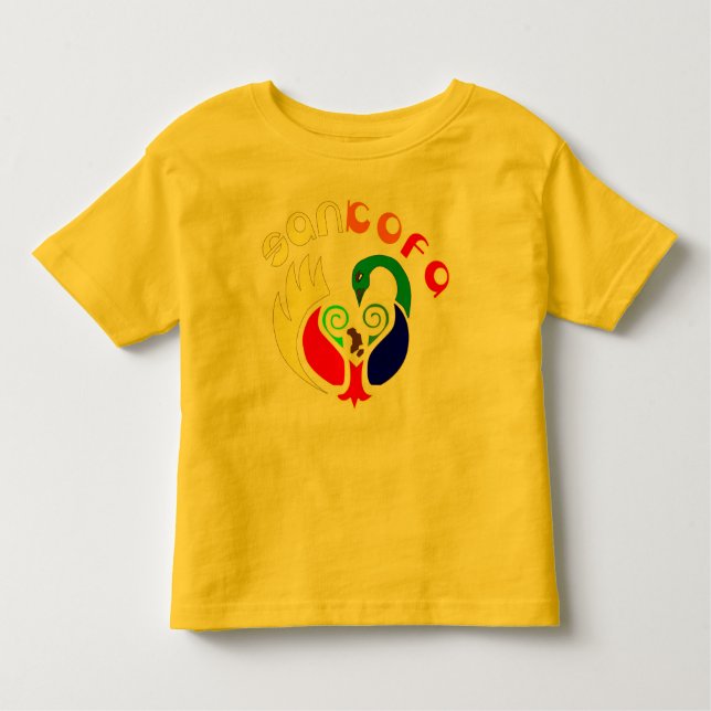 T-SHIRT MIÚDO RETRO DE SANKOFA (Frente)