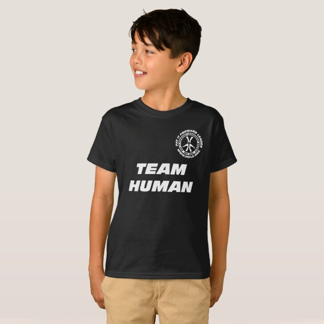 T-shirt Miúdos da "ser humano equipe " (Frente Completa)