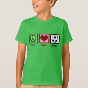 T-shirt Miúdos do futebol do amor da paz