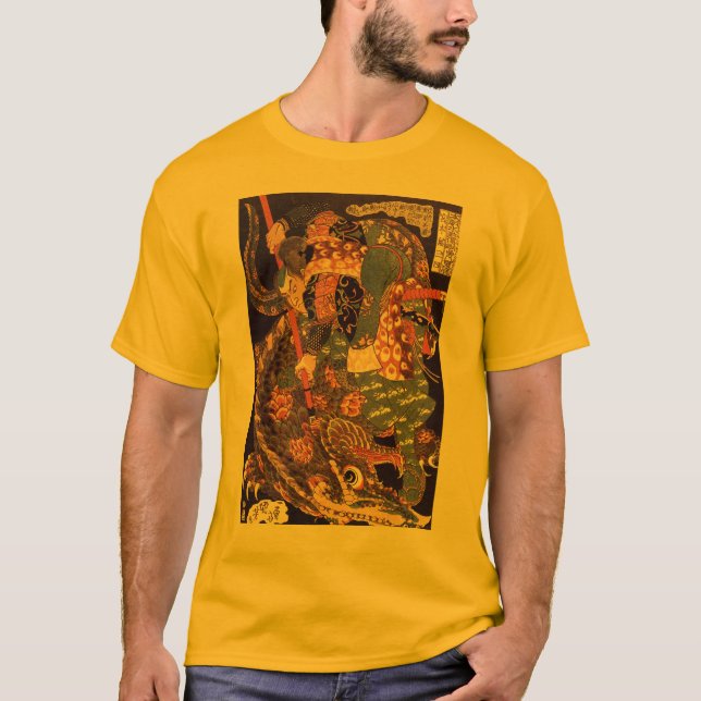 T-shirt Miyamoto Musashi que pinta C. 1800's (Frente)