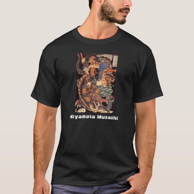 T-shirt Miyamoto Musashi que pinta C. 1800's (Frente)