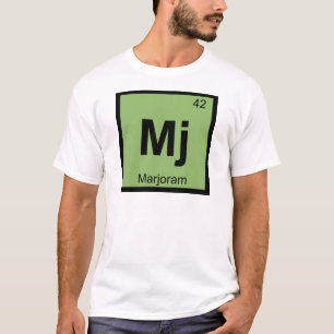 T-shirt Mj - Símbolo de Mesa Periódica de Química do Ma