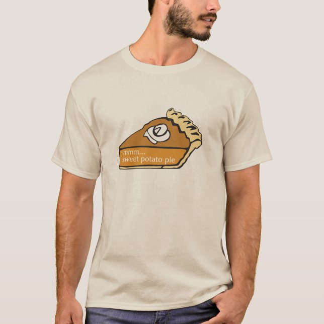 T-shirt Mmm... Pizza de batata doce (Frente)