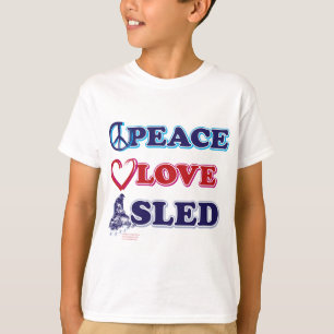 T-shirt Mobilidade de neve/Paz,Amor,Leve