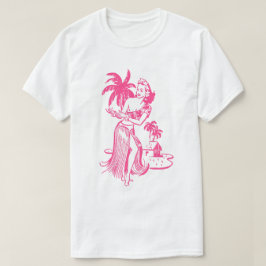 T-Shirt Moça de Hula Rosa