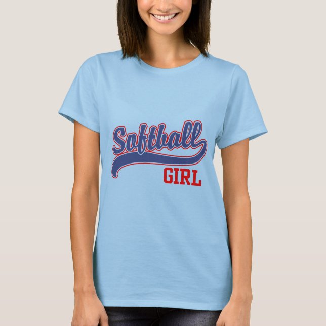 T-shirt Moça de Softball (Frente)