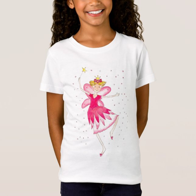 T-shirt Moças De Fada Rosa E Bonitas (Frente)