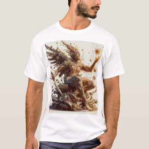 T-Shirt modelado em 3D: Design geométrico futuríst