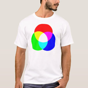 T-shirt Modelo de cor do RGB