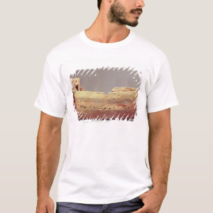 T-shirt Modelo de um barco com uma plataforma de