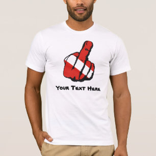T-shirt Modelo do dedo do mergulho