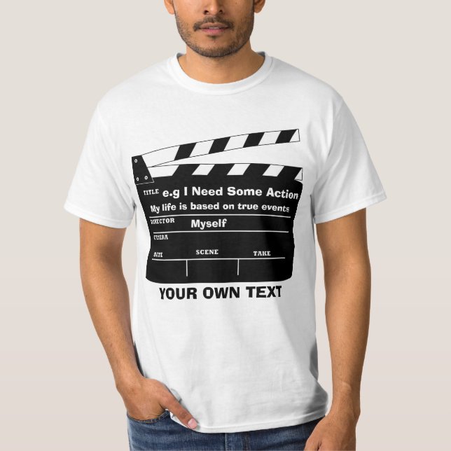 T-shirt Modelo feito sob encomenda do clapperboard (Frente)