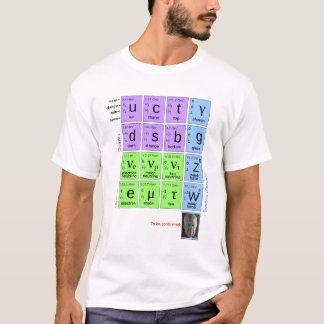 T-shirt Modelo padrão de partículas elementares com Higgs!
