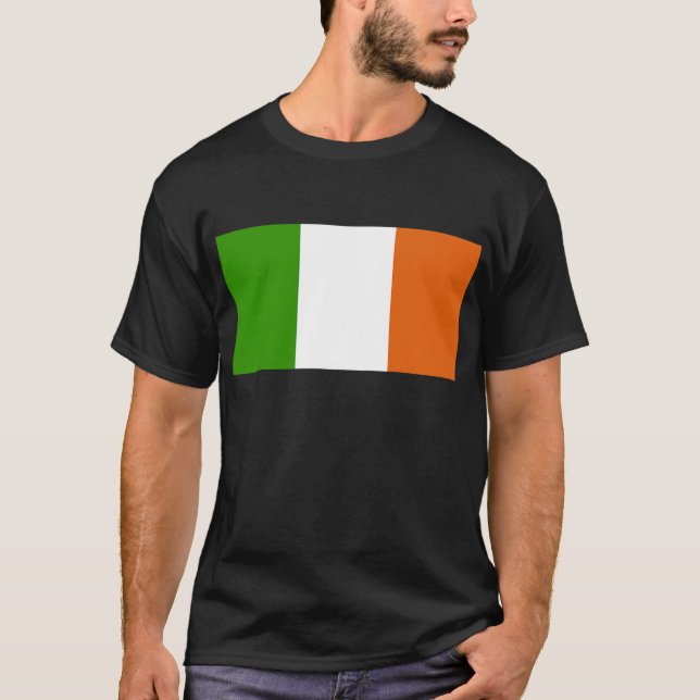 T-shirt modelos de bandeira da Irlanda (Frente)
