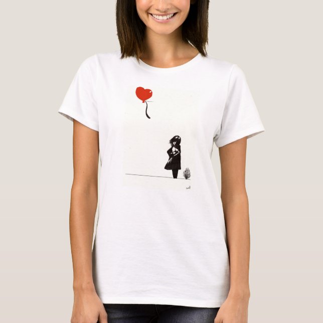 T-shirt Modern Bansky Girl (Frente)