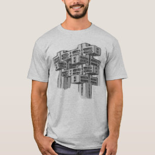 T-shirt modernista da arquitetura do Brutalist