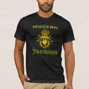T-shirt moderno Dourado da crista do dragão do