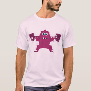 T-shirt Modo do animal - pesos de levantamento do monstro