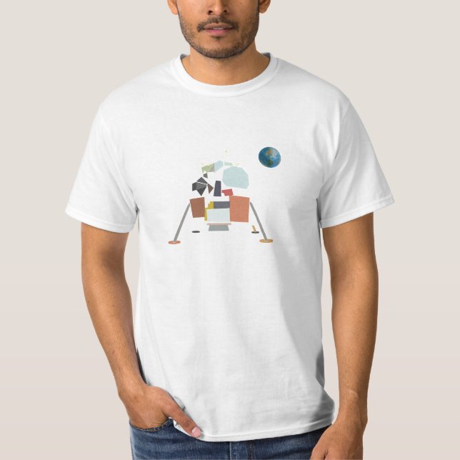 T-shirt Módulo Lunar Cubist Apollo Eleven (Frente)