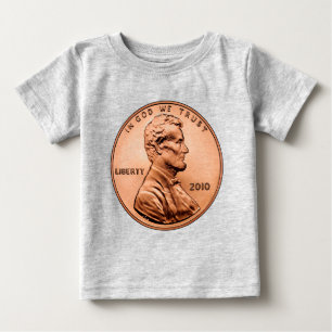 T-SHIRT MOEDA DE UM CENTAVO DE LINCOL