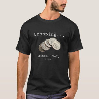 T-shirt Moedas de dez centavos deixando cair