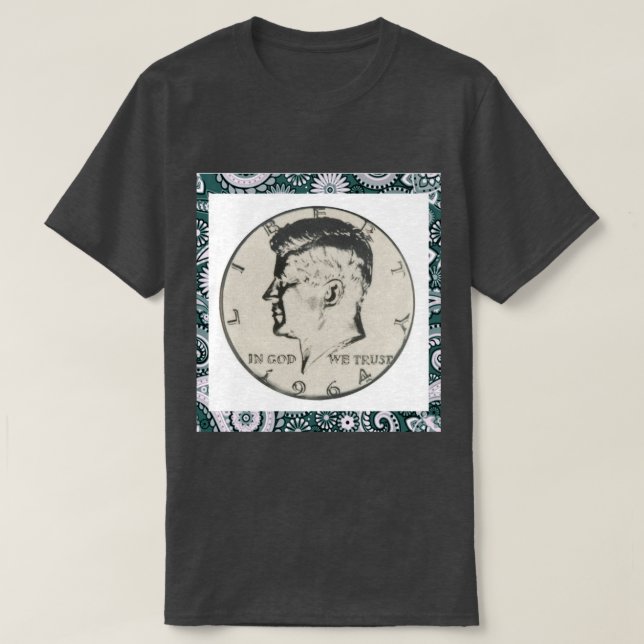 T-shirt Moedas JFK (Frente do Design)