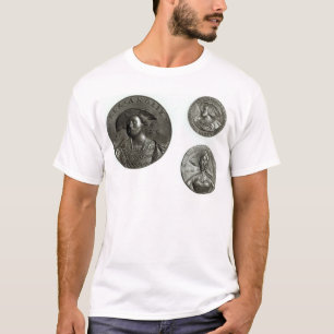 T-shirt Moedas que descrevem Henry VIII e Anne Boleyn