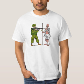 T-shirt Mohandas Gandhi contra a violência & a ocupação