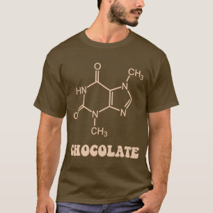 T-shirt Molécula científica do Theobromine do elemento d