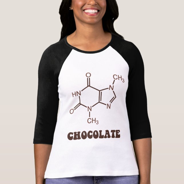 T-shirt Molécula científica do Theobromine do elemento do (Frente)