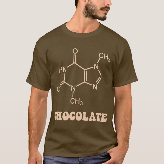 T-shirt Molécula científica do Theobromine do elemento do (Frente)