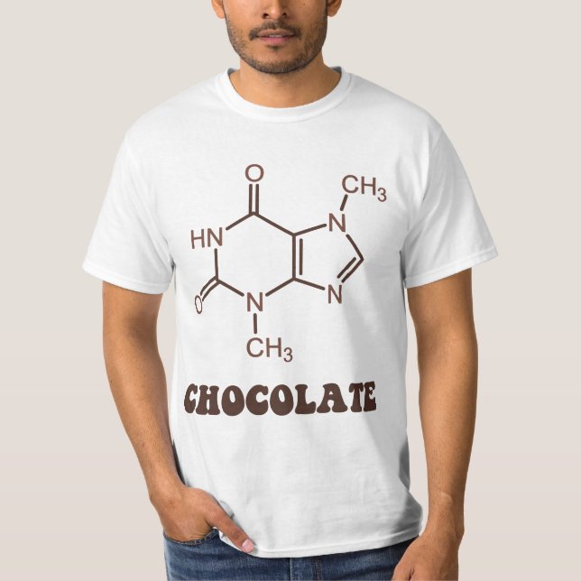 T-shirt Molécula científica do Theobromine do elemento do (Frente)