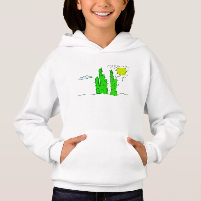 T-shirt Moletom Divertido Cacto Verde Sortudo (Frente)