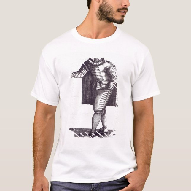 T-shirt Moliere como Sganarelle 'em DES Maris de L'Ecole (Frente)
