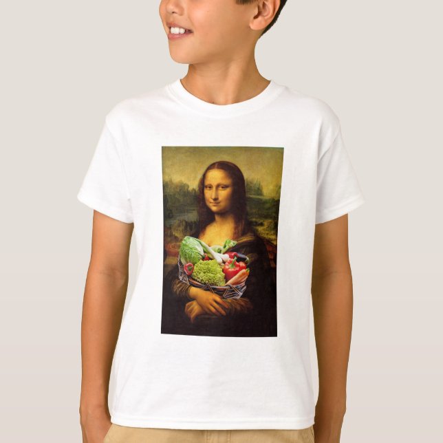 T-shirt Mona Lisa ama legumes (Frente)