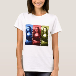 T-shirt Mona Lisa Animal Imprime Cores Primárias