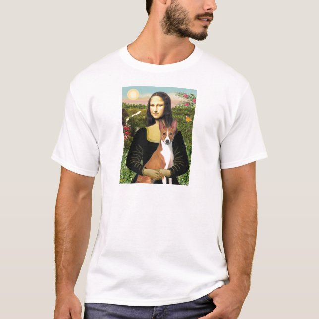 T-shirt Mona Lisa - Basenji 1 (Frente)