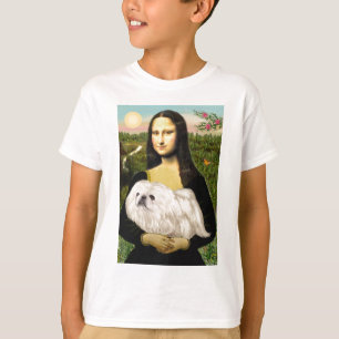 T-shirt Mona Lisa - Pekingês Branco ( nº 4)