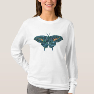 T-shirt Monet de pintura de borboleta azul