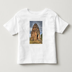 T-shirt Monge budista em pé na porta do templo