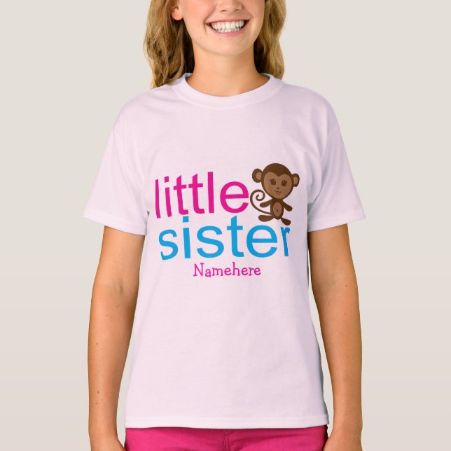 T-shirt Monkey Little Sister KidsT-Shirt (Frente)